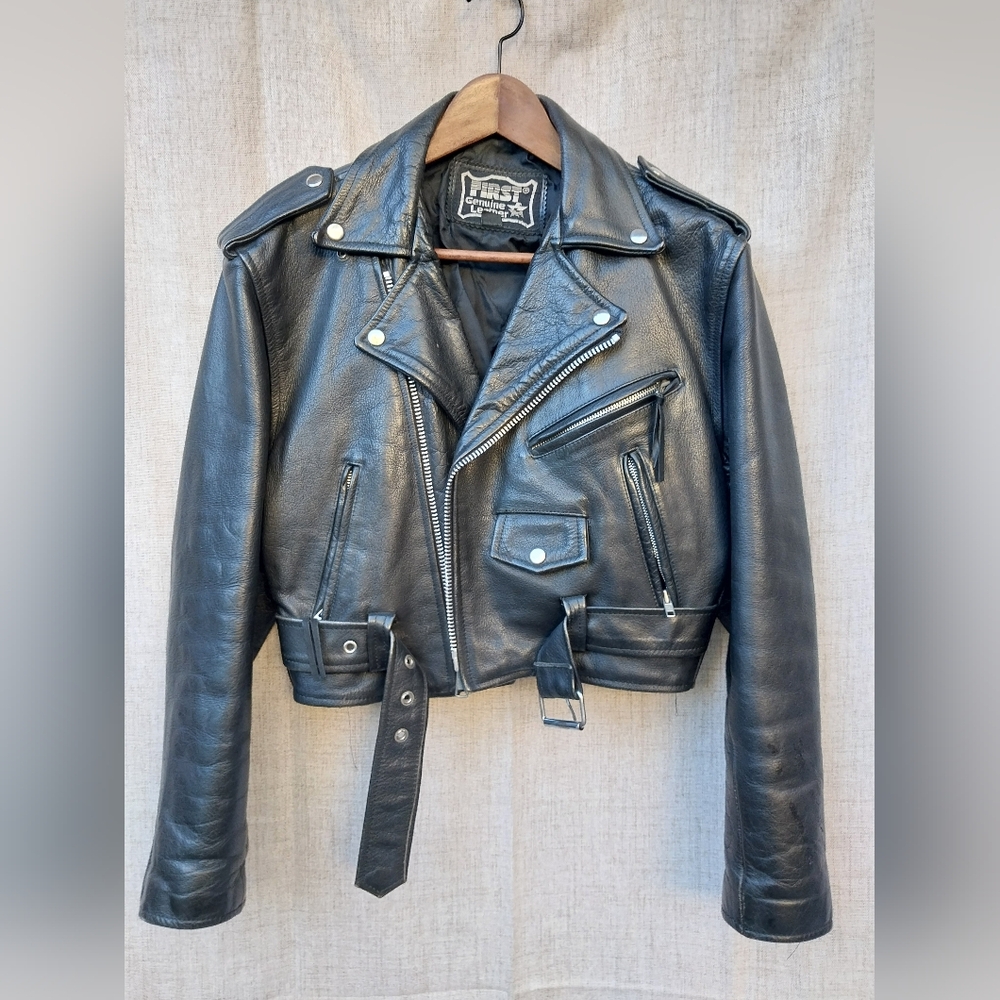 FMC Vintage Leather Motorcycle Jacket By First Mfg Co.